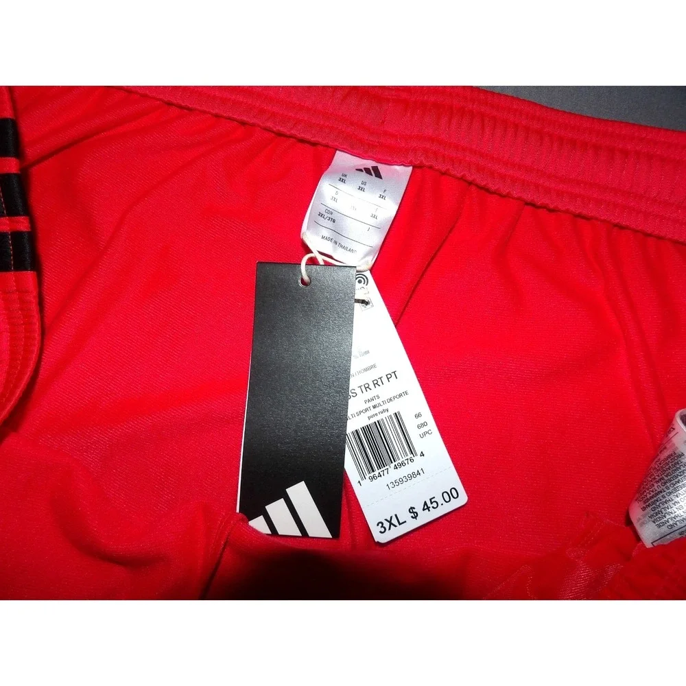 NEW! ADIDAS Draw String Striped Tapered Leg Performance Jogger Pants Men's 3XL